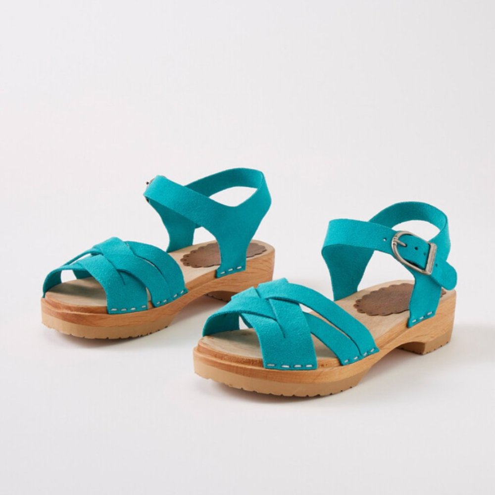 Hanna Anderson Island Green Swedish Clogs 36
